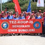İzmir 1 ve 2 No.lu Şubemizden Grevdeki Sınıf Kardeşlerimize Dayanışma Ziyareti