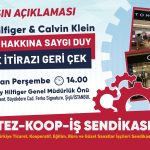 Tommy Hilfiger & Calvin Klein Çalışanları İçin Basın Açıklamasında Buluşuyoruz