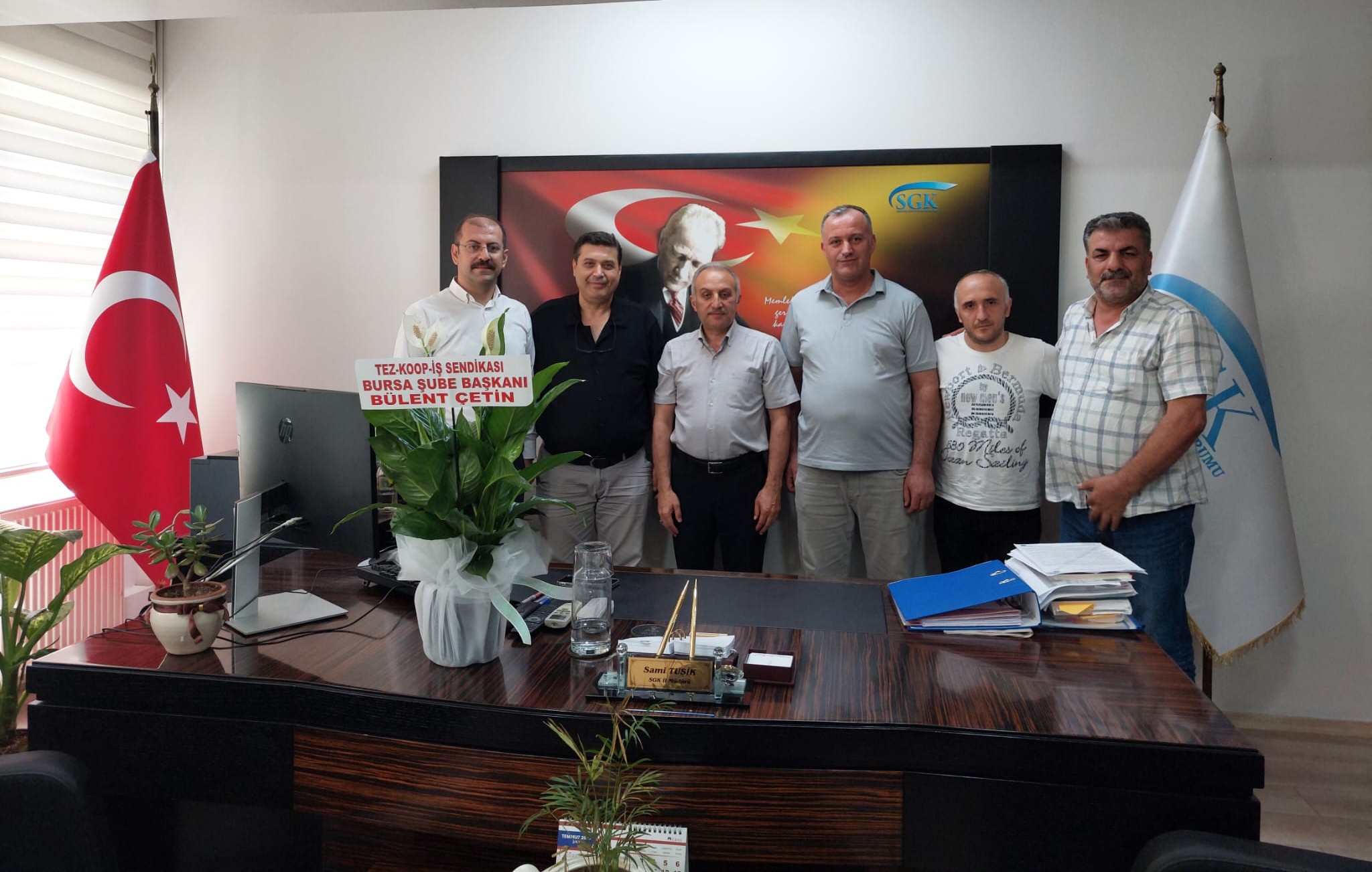 Sosyal Güvenlik Kurumu Yalova İl Müdürü Sami Tuşik’i Ziyaret