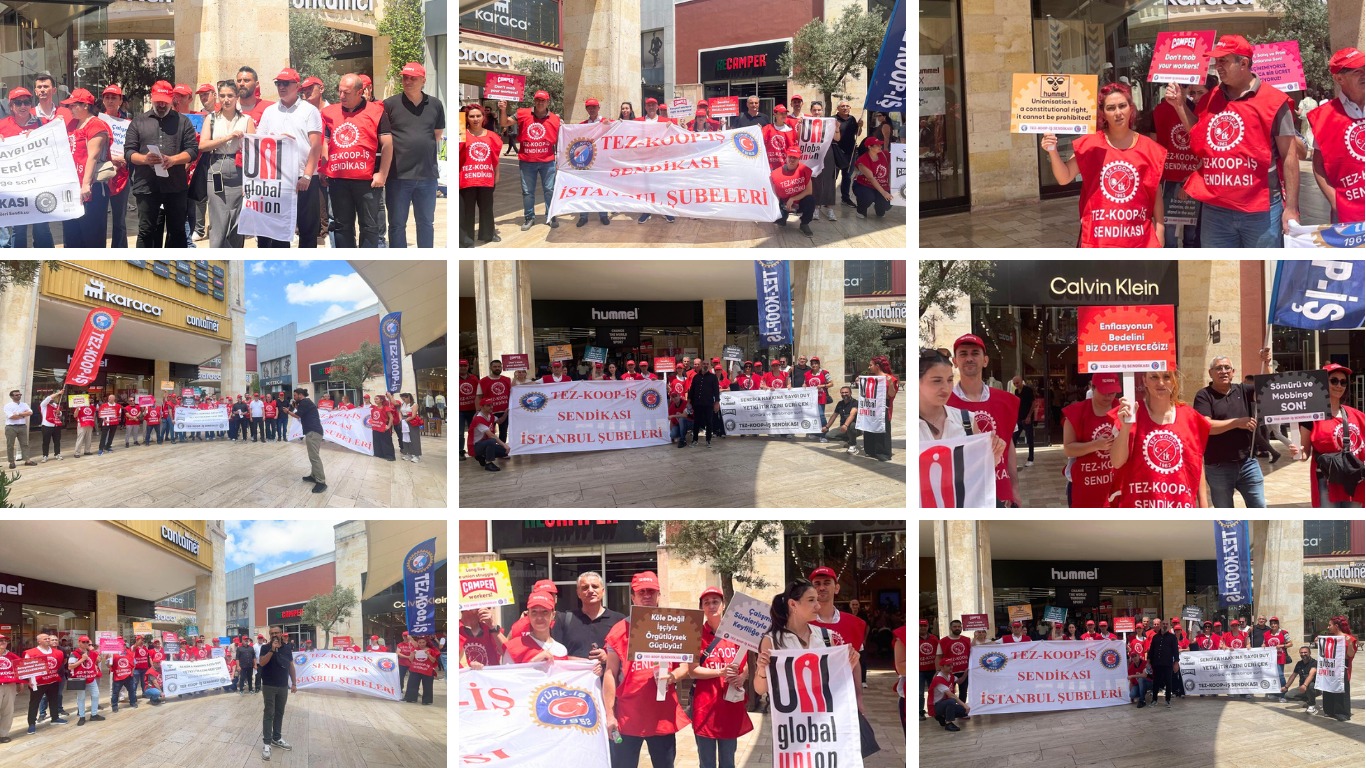 Hummel ve Camper Mağazalarında Basın Açıklaması: “Toplu Sözleşme Hakkına Saygı Duy; İtirazı Geri Çek!”