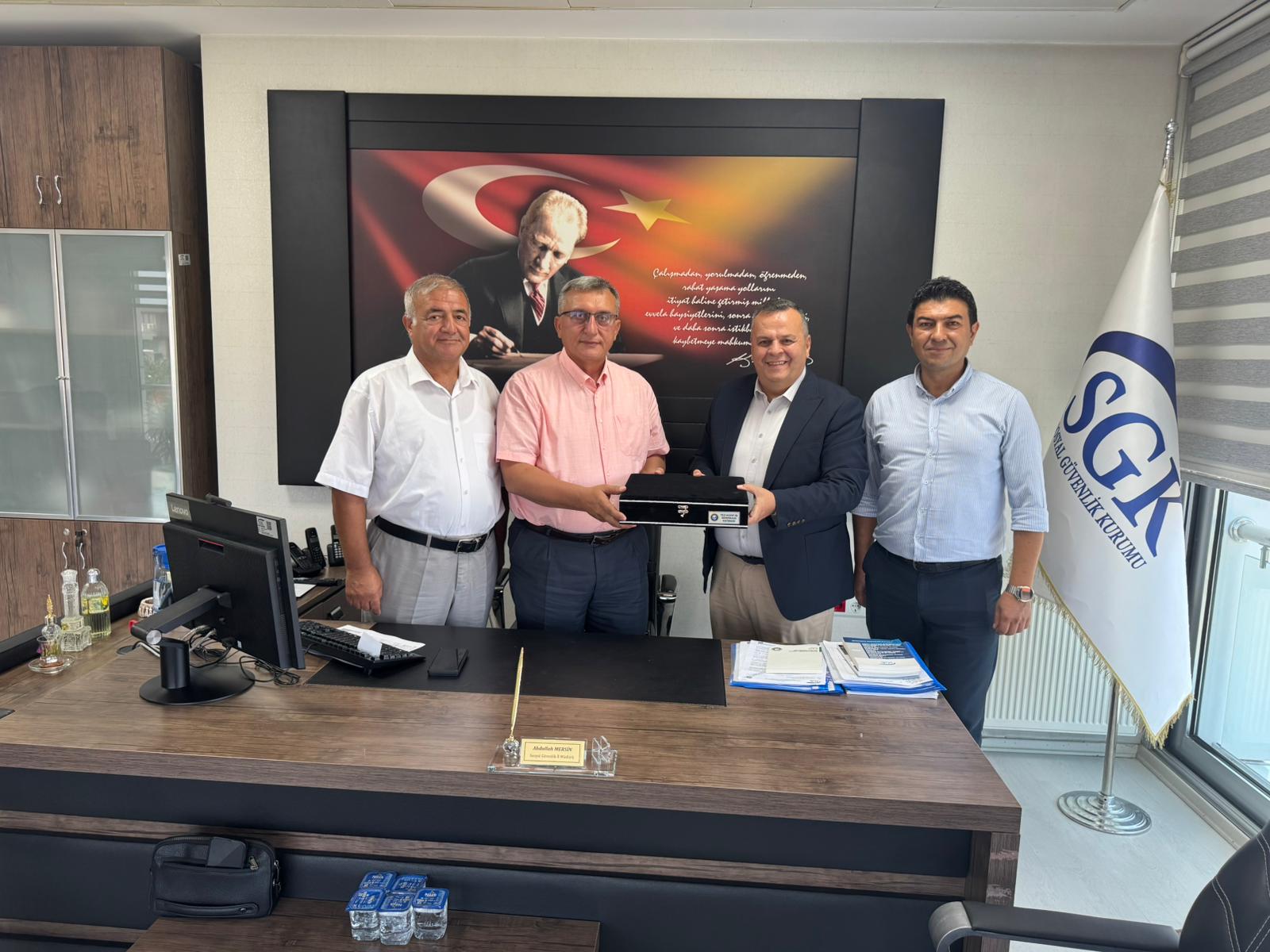 Denizli Sosyal Güvenlik İl Müdürü Abdullah Mersin’i Ziyaret