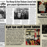 Özel İtalyan Lisesi Öğretmenleri İçin Gerçekleştirdiğimiz Basın Açıklamaları Medyada Geniş Yankı Buldu