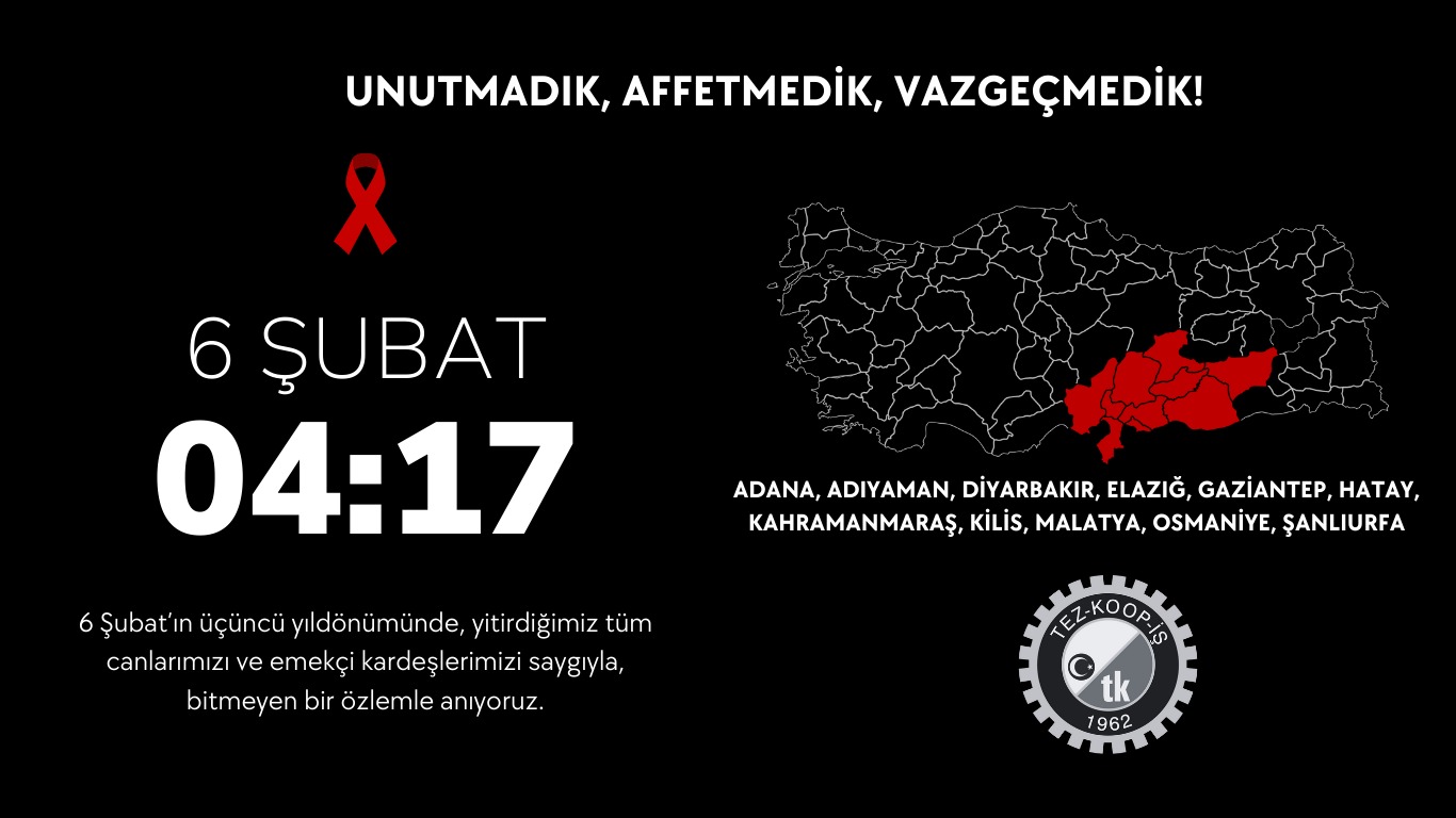 6 Şubat Depremlerinin Üçüncü Yıldönümü: Unutmadık, Vazgeçmedik!