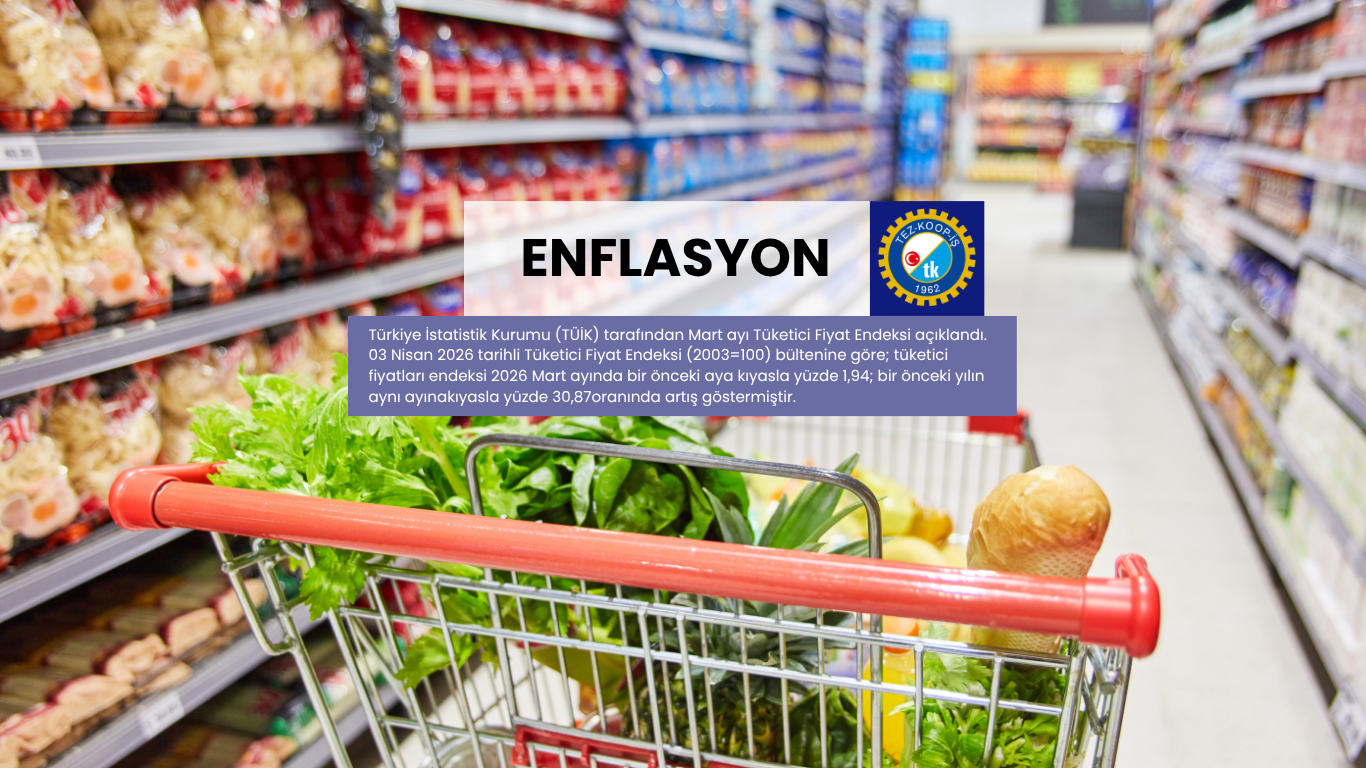 Tüketici Fiyat Artışına Bağlı Ücretler Konusunda Tez-Koop-İş Sendikası Toplu İş Sözleşmesi Bürosundan Duyuru