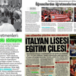 Özel İtalyan Lisesi Öğretmenleri İçin Gerçekleştirdiğimiz Basın Açıklaması Medyada Geniş Yankı Buldu