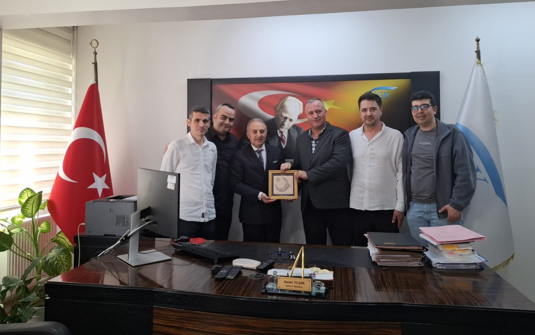 Sosyal Güvenlik Kurumu Yalova İl Müdürü Sami Tuşik’i Ziyaret