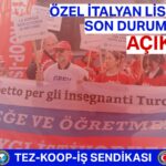 ÖZEL İTALYAN LİSESİNDEKİ SON DURUMA İLİŞKİN AÇIKLAMA