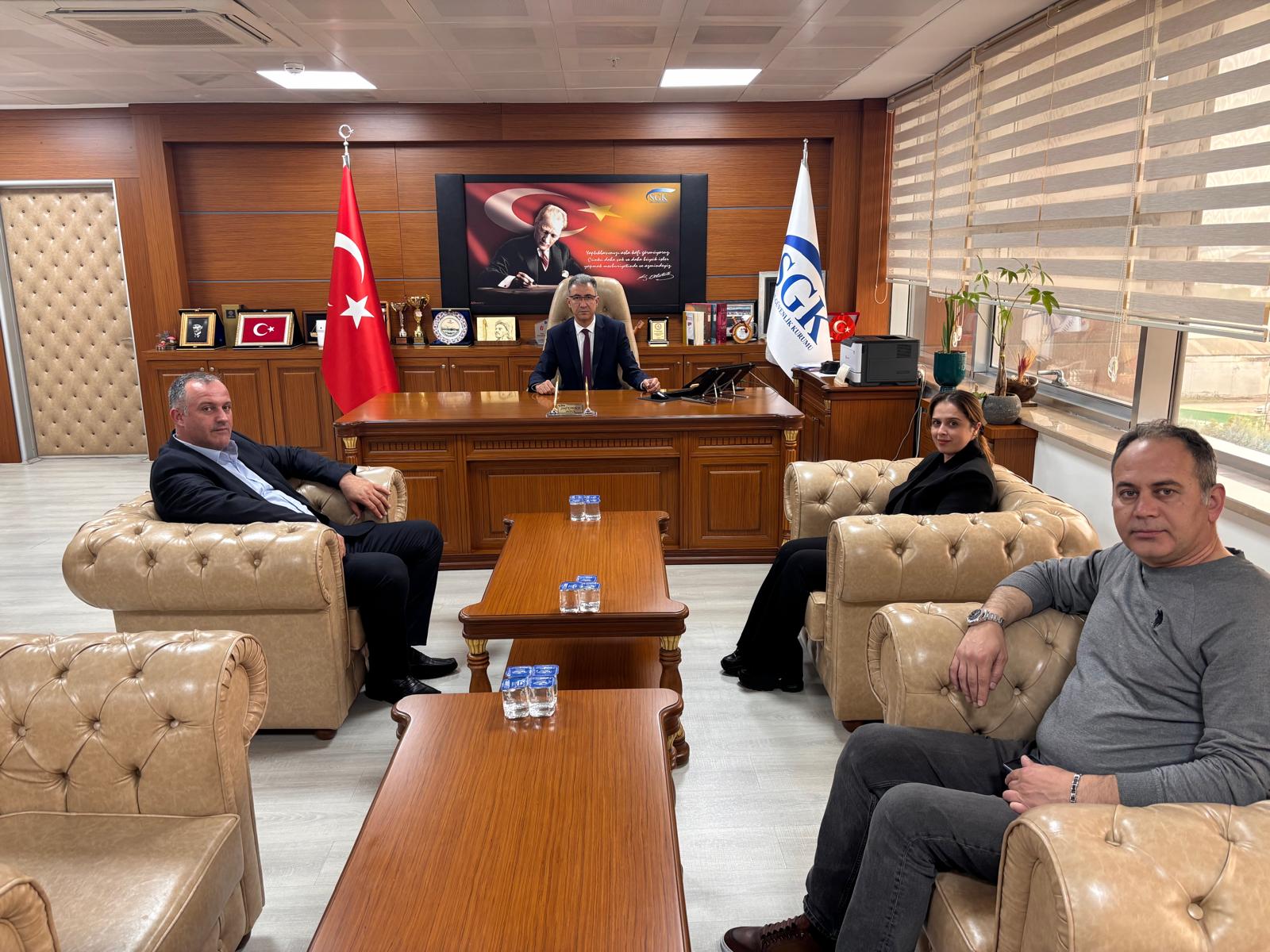 Balıkesir Sosyal Güvenlik İl Müdürü Şeref Karaca’yı Ziyaret